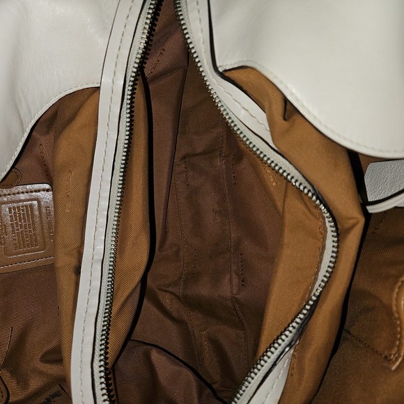 Coach EDIE Signature Embossed Handbag with Rivets - Picture 11 of 12